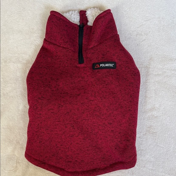 Polartec Warm Burgundy DOG Coat - Picture 2 of 7